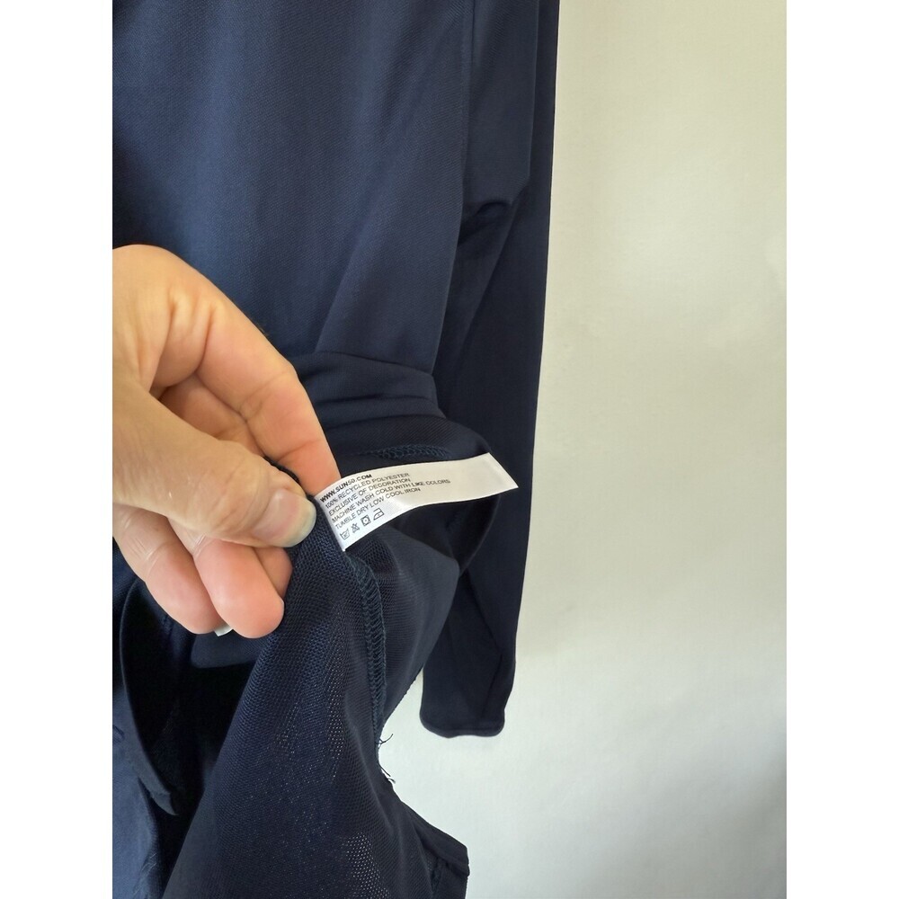 Sun50 Sun 50 Womens Navy Blue Long Sleeve UPF 50 Golf Shirt Outdoor Collared Top - Picture 5 of 5